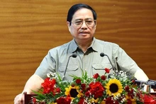 El primer ministro vietnamita, Pham Minh Chinh, en la reunión. (Fotografía: Nhan Dan)