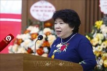 Nguyen Thuy Anh habla en el evento. (Fotografía: VNA)