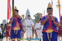 El relevo de la antorcha de los SEA Games 32 comenzó en el Templo de Angkor Wat el 21 de marzo. (Fotografía: Comité Organizador)