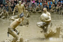[Foto] Singular festival de lucha en lodo en aldea vietnamita