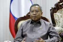El presidente de la Asociación de Amistad Laos-Vietnam y ministro de Tecnología y Comunicaciones de Laos, Boviengkham Vongdar. (Fotografía: VNA)