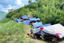 La aldea de Kho Vang está afectada gravemente por el deslizamiento de tierra. (Fotografía: VNA)