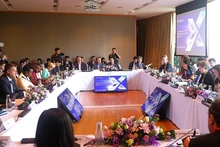 Panorama de la mesa redonda ministerial sobre confianza digital. (Fotografía: VNA)