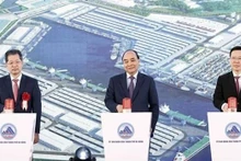 El presidente de Vietnam, Nguyen Xuan Phuc, da inicio al proyecto. (Fotografía: VNA)