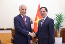 El ministro de Relaciones Exteriores de Vietnam, Bui Thanh Son, y el ministro de Estado para los Asuntos Exteriores de Catar, Soltan bin Saad Al-Muraikhi. (Fotografía: VNA)
