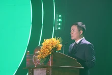 El presidente de Viettel, Tao Duc Thang, interviene en el evento. (Fotografía: Nhan Dan)