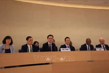 El canciller Do Hung Viet en la sesión del Grupo de Trabajo del EPU. (Fotografía: VNA)