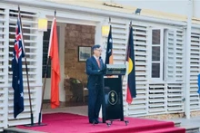 El embajador vietnamita en Australia, Nguyen Tat Thanh, en la ceremonia. (Fotografía: VNA)