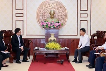 En la reunión. (Fotografía: baobinhphuoc.com.vn)