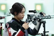 La tiradora Le Thi Mong Tuyen consigue el cuarto boleto ollímpico para Vietnam. (Fotografía: sggp.org.vn)