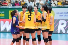 Selección femenina de Vietnam en el partido por quinto puesto del Campeonato Asiático sub20 2024. (Fotografía: Federación Internacional de Voleibol)