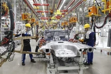 Línea de montaje y producción de automóviles Hyundai Thanh Cong en Vietnam. (Fotografía: VNA)