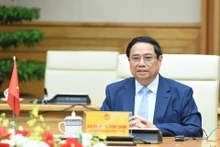 El primer ministro de Vietnam, Pham Minh Chinh, interviene en la cita. (Fotografía: Nhan Dan)