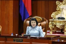 La presidenta de la Asamblea Nacional de Camboya, Samdech Moha Rathsapheathika Thipadei Khuon Sudary. (Fotografía: VNA)