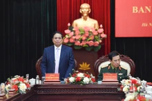 El primer ministro de Vietnam, Pham Minh Chinh, interviene en la reunión. (Fotografía: Nhan Dan)