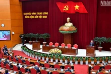 El secretario general del Partido Comunista de Vietnam, To Lam, interviene en la sesión. (Fotografía: Nhan Dan)