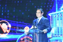 El primer ministro de Vietnam, Pham Minh Chinh, interviene en la cita. (Fotografía: Nhan Dan)