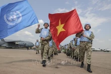Cascos azules de Vietnam. (Fotografía: VNA)