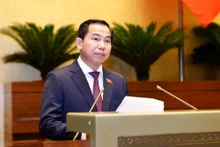 El jefe de la Comisión de Finanzas y Presupuesto del Parlamento vietnamita, Le Quang Manh, en el evento. (Fotografía: VNA)