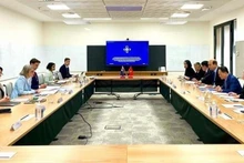 En la sesión de trabajo. (Fotografía: VNA)