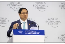 [Foto] Premier vietnamita interviene en reunión anual del Foro Económico Mundial