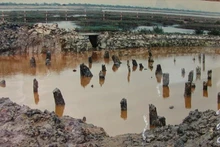 Patio de estacas Bach Dang. (Fotografía: Portal web de la provincia de Quang Ninh)