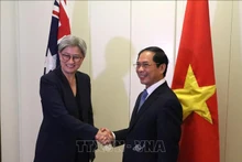 La ministra australiana de Relaciones Exteriores, Penny Wong, y su homólogo vietnamita, Bui Thanh Son. (Fotografía: VNA)