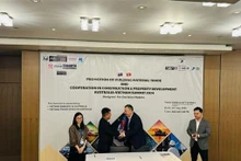 La Corporación de Construcción Viettel y HBC Build Australia firman un acuerdo de cooperación. (Fotografía: VNA)