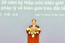 El vice primer ministro y canciller vietnamita, Bui Thanh Son, en el evento. (Fotografía: VNA)