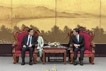 El vicepresidente del Comité Popular de la ciudad de Da Nang Tran Chi Cuong y Song Junji, vicepresidente de la provincia china de Shandong. (Fotografía: VNA)