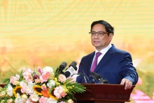 El primer ministro de Vietnam, Pham Minh Chinh, habla en el evento. (Fotografía: Nhan Dan)