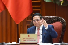 El primer ministro Pham Minh Chinh habla en la sesión. (Fotografía: Nhan Dan)