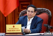 El primer ministro de Vietnam, Pham Minh Chinh, interviene en la sesión. (Fotografía: Nhan Dan)