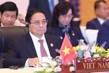 El primer ministro vietnamita, Pham Minh Chinh, en la décima Cumbre de la Estrategia de Cooperación Económica Ayeyawady-Chao Phraya-Mekong. (Fotografía: VNA)