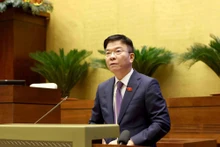 El vicepremier Le Thanh Long interviene en la sesión. (Fotografía: VNA)
