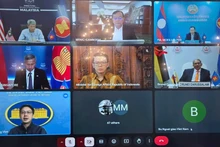 Delegados participantes en la reunión. (Fotografía: Ministerio de Relaciones Exteriores de Vietnam)