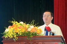 El ministro de Ciencia y Tecnología de Vietnam, Huynh Thanh Dat, habla en el evento. (Fotografía: qdnd.vn)