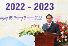 El primer ministro Pham Minh Chinh da sus palabras. (Fotografía: Nhan Dan)