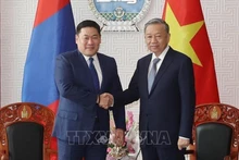 [Foto] Líder vietnamita se reúne con dirigentes de Mongolia