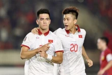 Miembros de la selección de fútbol de Vietnam. (Fotografía: VNA)