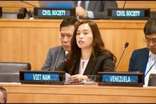 La ministra consejera Le Thi Minh Thoa, subjefa de la misión permanente de Vietnam ante las Naciones Unidas. (Fotografía: VNA)