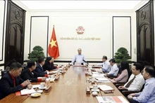 El presidente de Vietnam, Nguyen Xuan Phuc, interviene en la cita. (Fotografía: VNA)