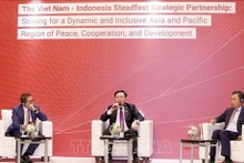 El presidente de la Asamblea Nacional de Vietnam, Vuong Dinh Hue, en el foro. (Fotografía: VNA)