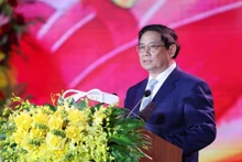 El primer ministro Pham Minh Chinh en el evento. (Fotografía: VNA)