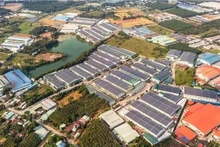 Espacios verdes en un parque industrial en el distrito de Bac Tan Uyen de la provincia de Binh Duong. (Fotografía: VNA)