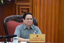 El primer ministro Pham Minh Chinh habla en la reunión. (Foto:grafía: Nhan Dan)