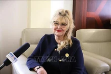 La doctora Sandra Scagliotti, investigadora sobre Vietnam y cónsul honoraria del país indochino en Turín y Génova, Italia, en la entrevista. (Fotografía: VNA)