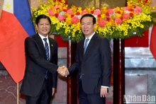 El presidente de Vietnam, Vo Van Thuong, y su homólogo filipino, Ferdinand Romualdez Marcos Jr. (Fotografía: Nhan Dan)