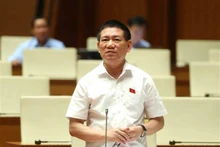 El ministro de Finanzas de Vietnam, Ho Duc Phoc, habla en el evento. (Fotografía: VNA)