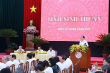 El presidente vietnamita, Vo Van Thuong, en el evento. (Fotografía: VNA)